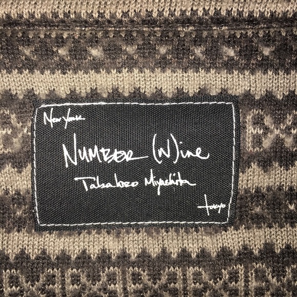 Number (N)ine Mens Wool Tuxedo Shirt - Picture 6 of 8